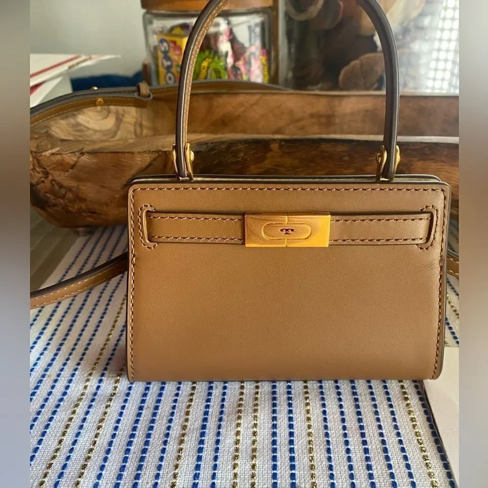 Tory Burch Lee Radziwill Nano Bag Moose Brow NEW
